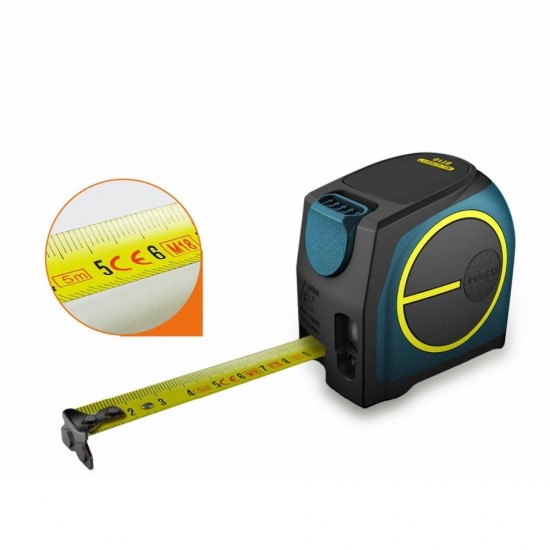 DT10 40M Laser Tape Measure 2-in-1 Digital Laser Measure Laser Rangefinder with LCD Digital Display Magnetic Hook