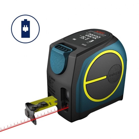 DT10 40M Laser Tape Measure 2-in-1 Digital Laser Measure Laser Rangefinder with LCD Digital Display Magnetic Hook