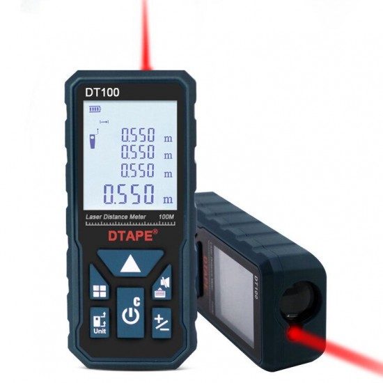 DT50 DT80 DT100 DT120 2.0 Inch Backlight LCD Screen Digital Laser Rangefinder Distance Meter Single Continuous Area/Volume/Pythagorean Measurement 50m 80m 100m 120m