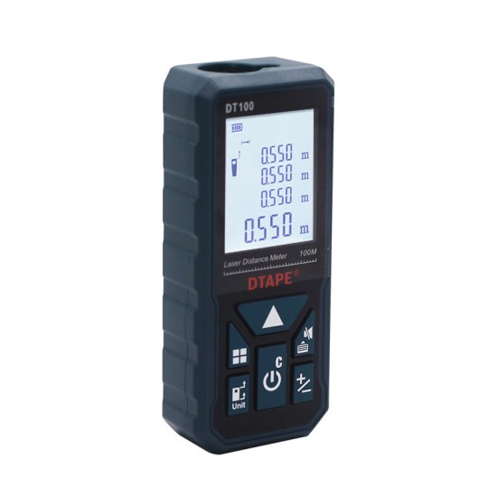 DT50 DT80 DT100 DT120 2.0 Inch Backlight LCD Screen Digital Laser Rangefinder Distance Meter Single Continuous Area/Volume/Pythagorean Measurement 50m 80m 100m 120m