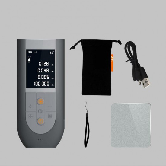 Home JM-G253 Laser Rangefinder Laser Distance Meter with Rechargeable Battery 50m/70m/100m/120m 2.0 inch HD Screen 8 kinds of Measurement Chargeable Version