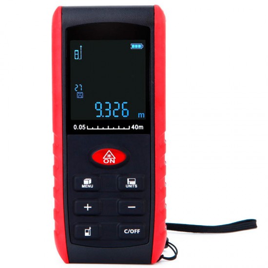 KXL-E40 40M High Precision Digital Handheld Laser Rangefinder Distance Meter Distance Area Volume Pythagorean Theorem Measurement