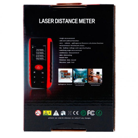 KXL-E40 40M High Precision Digital Handheld Laser Rangefinder Distance Meter Distance Area Volume Pythagorean Theorem Measurement
