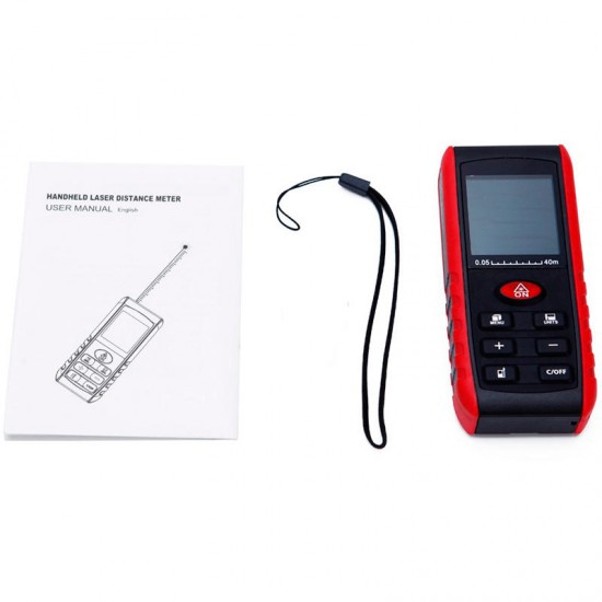 KXL-E80 80M Digital Laser Distance Meter Bubble Level Rangefinder Tape Measure Distance Area Volume Angle Measurement