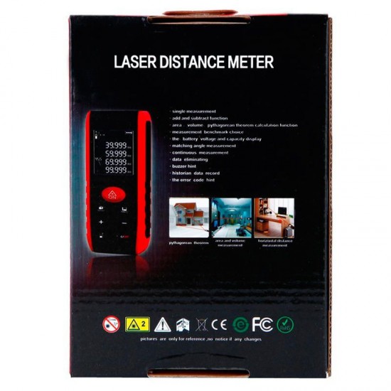 KXL-E80 80M Digital Laser Distance Meter Bubble Level Rangefinder Tape Measure Distance Area Volume Angle Measurement