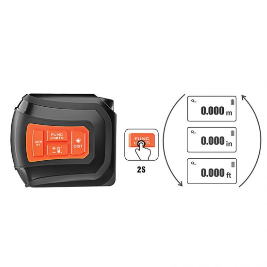 LTM USB Rechargeable Laser Tape Laser Distance Meter Real-Time Dada 40/60m Laser Rangefinder 5m Tape LCD Digital