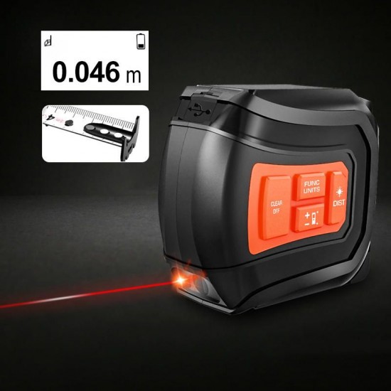 LTM USB Rechargeable Laser Tape Laser Distance Meter Real-Time Dada 40/60m Laser Rangefinder 5m Tape LCD Digital LTM USB Rechargeable Laser Tape Laser Distance Meter Real-Time Dada 40/60m Laser Rangefinder 5m Tape LCD Digital