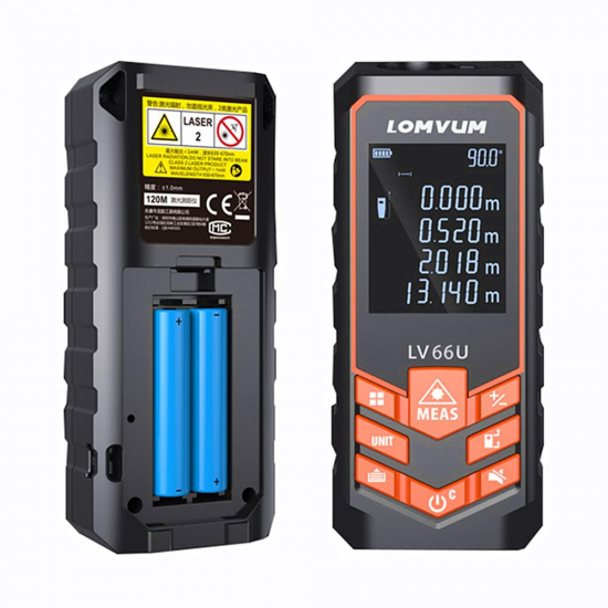 LV 66U 120M Handhold Laser Rangefinder Digital Laser Distance Meter Electrical Level Tape Laser Distance Measurement LV 66U 120M Handhold Laser Rangefinder Digital Laser Distance Meter Electrical Level Tape Laser Distance Measurement