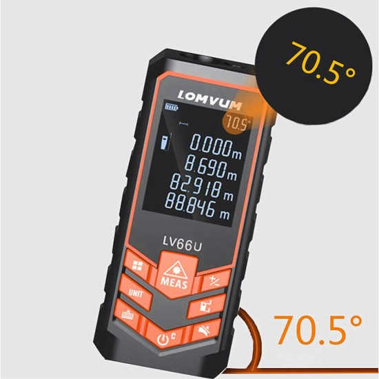 LV 66U 120M Handhold Laser Rangefinder Digital Laser Distance Meter Electrical Level Tape Laser Distance Measurement LV 66U 120M Handhold Laser Rangefinder Digital Laser Distance Meter Electrical Level Tape Laser Distance Measurement