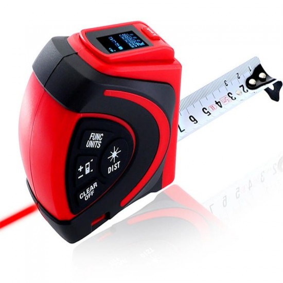 Laser Digital Tape Measure 30M Rangefinder With 5M Measuring Tape LED Backlight Laser Distance Meter Optical Instrument