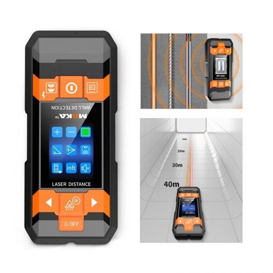MK2101D Portable 1.8inch Backlit Color Screen Wall Detector 40M Laser Distance Meter MK2101D Portable 1.8inch Backlit Color Screen Wall Detector 40M Laser Distance Meter