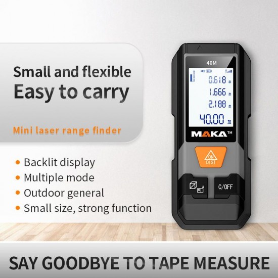 MAKA202 30M / 40M Portable Laser Rangefinder Infrared Rangefinder High Precision Electronic Ruler Room Meter Handheld Measuring Instrument Laser Distance Meter MAKA202 30M / 40M Portable Laser Rangefinder Infrared Rangefinder High Precision Electronic Ruler Room Meter Handheld Measuring Instrument Laser Distance Meter