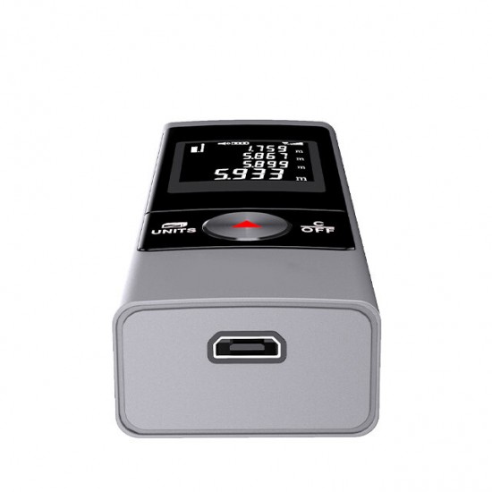 M-C USB Recharge Digital Mini Laser Rangefinder with Electronic Angle Sensor M/In/Ft Unit Switching Measurement Laser