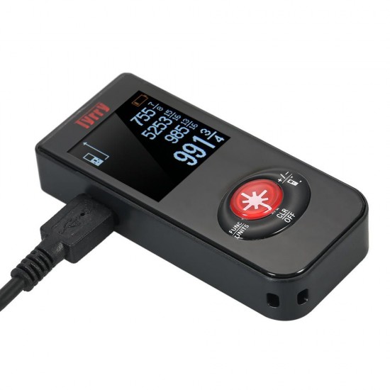 Mini 30M Laser Distance Meter USB Charging Laser Rangefinder Color TFT Screen Display Digital Construction Tools Range Finder Distance/Area/Volume Measure Exquisite Compact Mini 30M Laser Distance Meter USB Charging Laser Rangefinder Color TFT Screen Display Digital Construction Tools Range Finder Distance/Area/Volume Measure Exquisite Compact