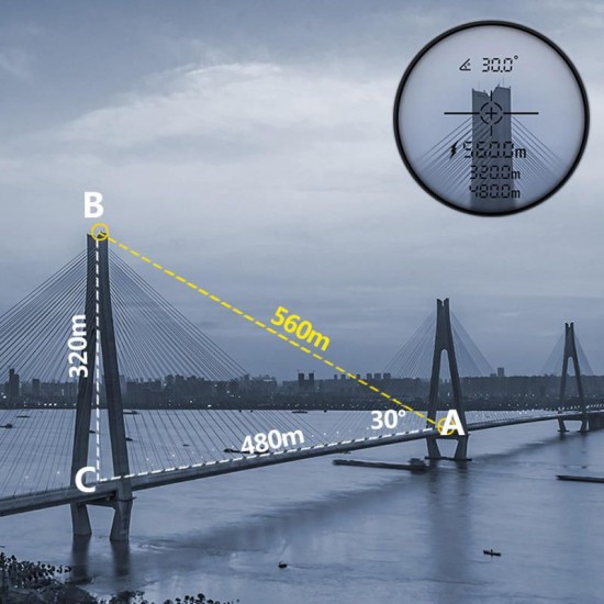 SW800B Laser Distance Meter 800M Laser Rangefinder Telescope for Hunting Golf Laser Meter Distance Speed Angle Measure