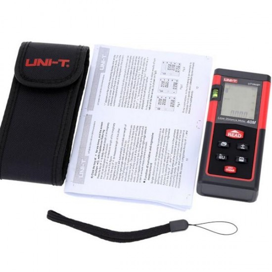 UT390B+ 40M Handheld Laser Rangefinder Optical Telemetre Distance Meter Area Volume Measure