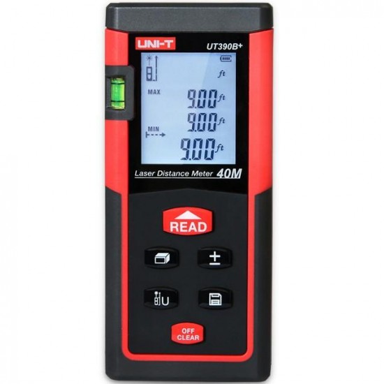 UT390B+ 40M Handheld Laser Rangefinder Optical Telemetre Distance Meter Area Volume Measure