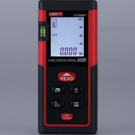 UT390B+ 40M Handheld Laser Rangefinder Optical Telemetre Distance Meter Area Volume Measure