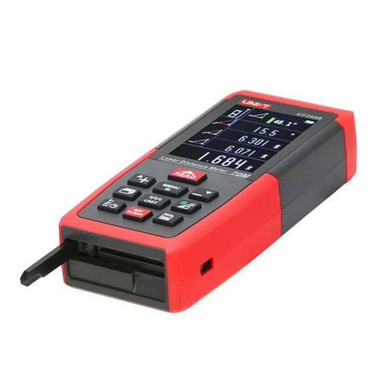 UT395B Professional 70M Laser Distance Meter Lofting Test Levelling Instrument Area/Volume with Data Storage USB Connector + Color LCD Display