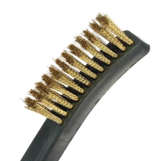 3Pcs Double End Cleaning Brush Set Brass Steel Nylon Wire Brush Kit