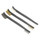 3Pcs Double End Cleaning Brush Set Brass Steel Nylon Wire Brush Kit