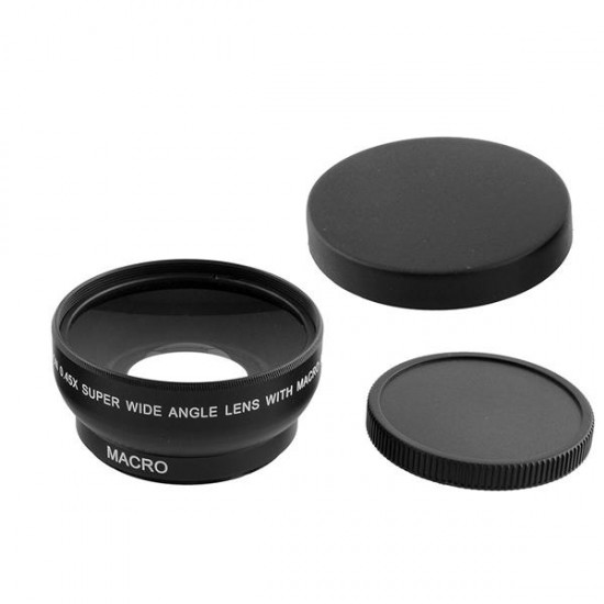 0.45x 52mm Super Fisheye Wide Angle Fixed Focus Lens For Canon Nikon Pentax Sony Minolta With 18-55m