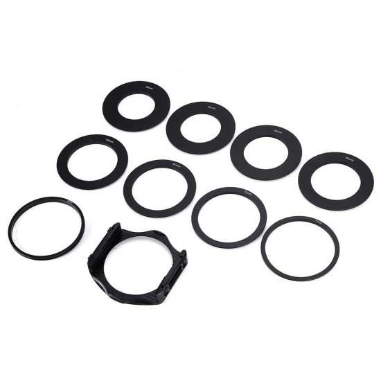 10 in 1 Lens Filter Adapter Holder with 49/52/55/58/62/67/72/77/88mm Lens Adapter Ring 10 in 1 Lens Filter Adapter Holder with 49/52/55/58/62/67/72/77/88mm Lens Adapter Ring