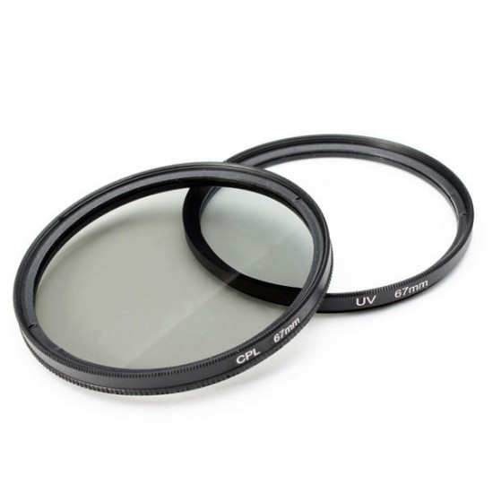 2Pcs 67MM UV Lens Filter And Polarizing CPL Filter Kit For Nikon Canon 2Pcs 67MM UV Lens Filter And Polarizing CPL Filter Kit For Nikon Canon