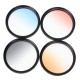 4 Pieces 52mm Graduated Color Lens Filter for DSLR Camera 4 Pieces 52mm Graduated Color Lens Filter for DSLR Camera