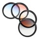 4 Pieces 52mm Graduated Color Lens Filter for DSLR Camera