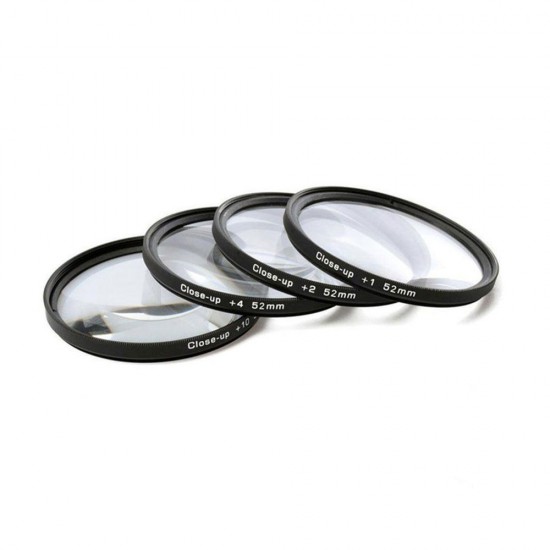 49/52/55/58/62/67/72/77mm Close-up +1/+2/+4/+10 UV FLD CPL Lens Filter Hood Set for DSLR Camera