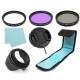 7Pcs 52mm UV CPL Polarizing FLD Lens Filter Hood Kit For Canon Nikon Camera