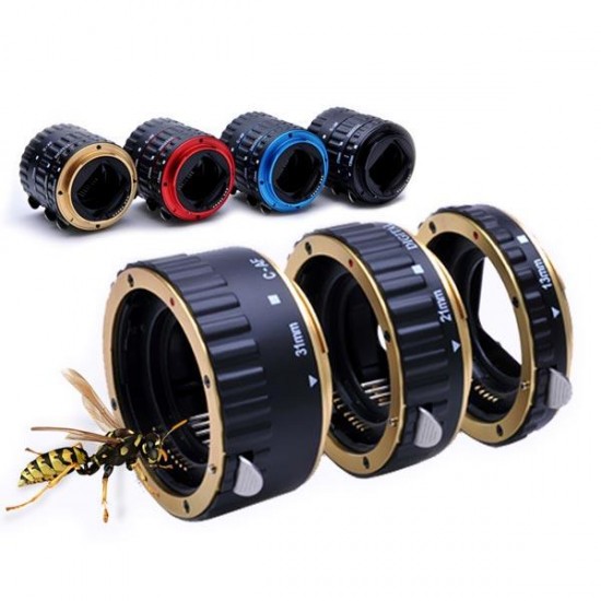 Colorful Metal AF Macro Extension Tube Ring For Canon EOS EF EF-S Colorful Metal AF Macro Extension Tube Ring For Canon EOS EF EF-S