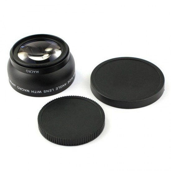 0.45x52mm Wide Angle Lens Macro Micro Single Camera Additional Lens 0.45X 2 in 1 Wide Angle Lens for Camcorder Video Camera