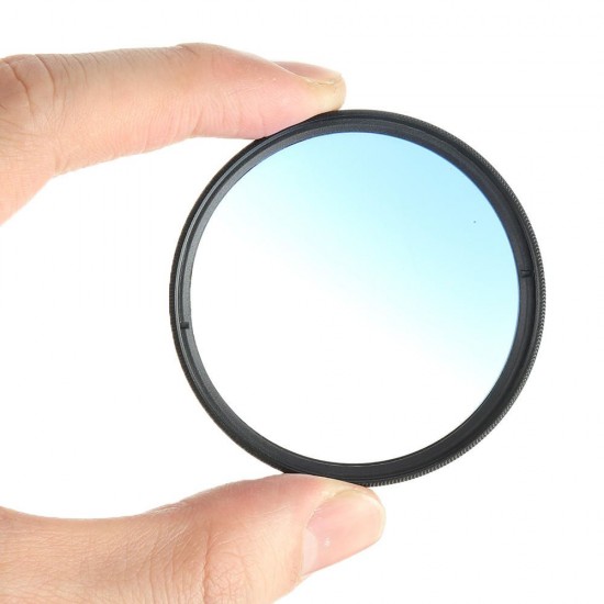 Universal Graduated Blue 49/52/55/58/62/67/72/77mm Lens Filter for Canon for Nikon DSLR Camera