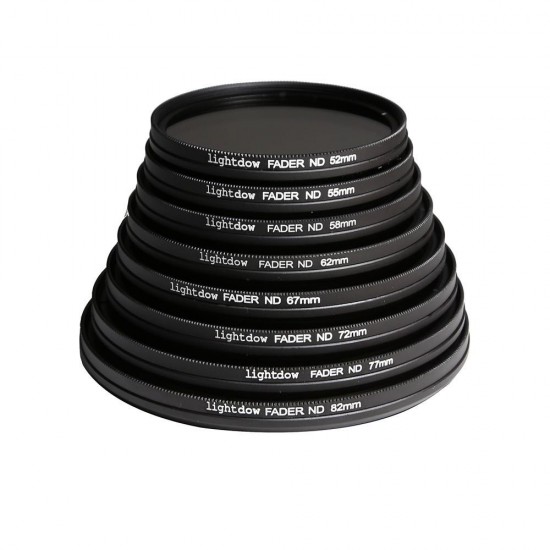 52/55/58/62/67/72/77/82MM ND2 ND4 ND8 ND16 to ND400 Adjustable Lens Filter