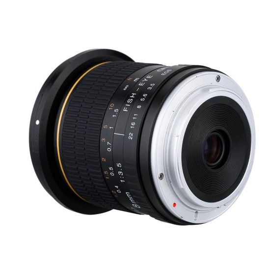 8mm F/3.5 Manual Ultra Wide Angle Fisheye Lens for Canon for Nikon DSLR Camera