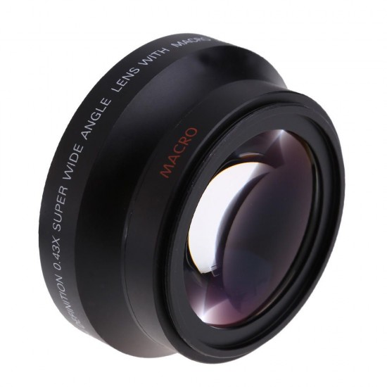 Universal 67mm 0.43X Wide Angle Lens with Macro Lens for DSLR Camera