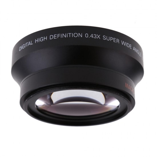 Universal 67mm 0.43X Wide Angle Lens with Macro Lens for DSLR Camera