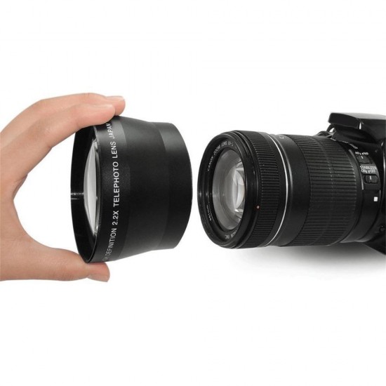Universal 67mm 2.2x Telephoto Tele Lens for DSLR Camera