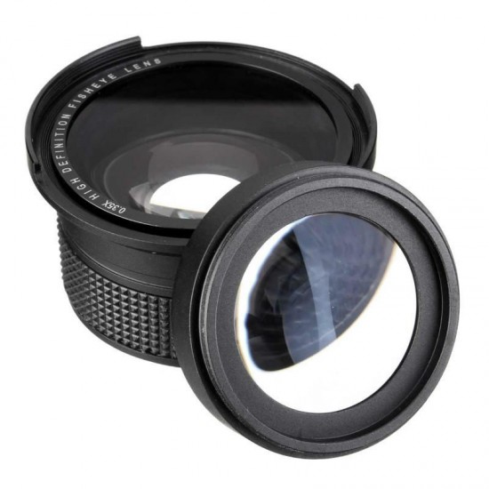 Universal External 58mm 0.35X Fish Eye Super Wide Angle Fisheye Lens for DSLR Camera