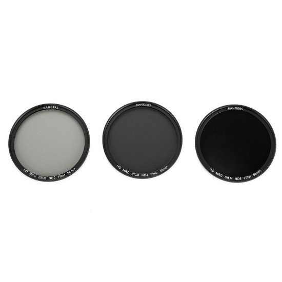 ND2/4/8 49/52/55/58/62/67/72/77mm Lens Filter Kit Set for Canon for Nikon DSLR Camera