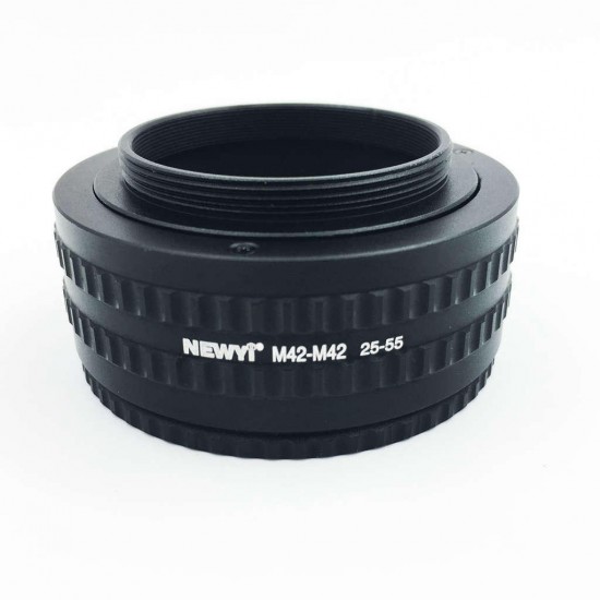 M42-M42 Mount Lens 25-55MM Adjustable Focusing Helicoid Macro Tube Adapter Tube Ring