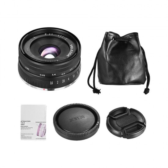 32mm F1.6 Large Aperture Manual Prime Fixed Lens APS-C for Sony E-Mount Digital Mirrorless Cameras NEX 3 NEX 3N NEX 5 NEX 5T NEX 5R NEX 6 7 A5000 A5100 A6000 A6100 A6300 A6500