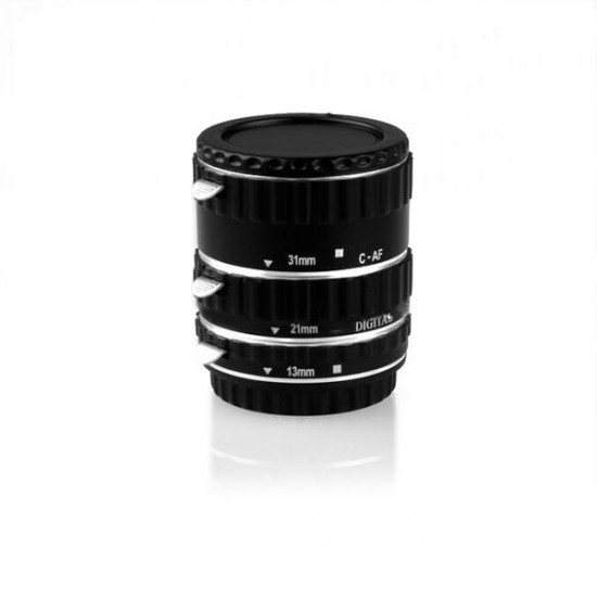 White Color Metal AF Macro Extension Tube Ring For Canon EOS EF EF-S