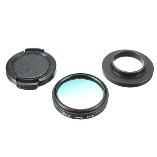 37mm Gradual Green UV Lens Filter Kit for Gopro Hero 3 3 Plus