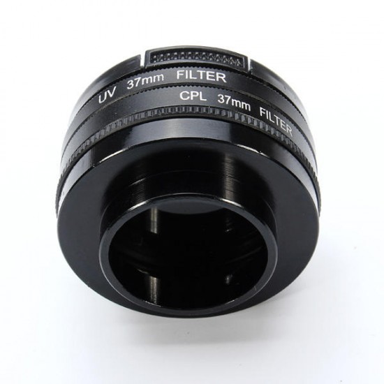 37mm UV CPL Filter Lens Adapter Protector Set For GoPro Hero 3 3+