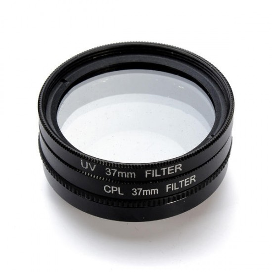 37mm UV CPL Filter Lens Adapter Protector Set For GoPro Hero 3 3+