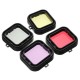4Pcs Red Yellow Grey Purple Color Diving UV Filter Lens Cover For GoPro Hero 4 3 Plus
