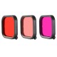 Purple/Red/Pink Diving Lens Filter for GoPro Hero 8 Black with Waterproof Protective Case Purple/Red/Pink Diving Lens Filter for GoPro Hero 8 Black with Waterproof Protective Case